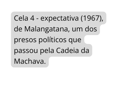 Cela 4 expectativa 1967 de Malangatana um dos presos políticos que passou pela Cadeia da Machava